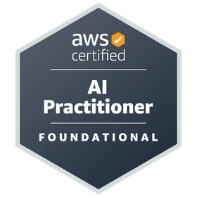 AWS Certified AI Practitioner issued badge.