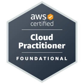 AWS Certified Cloud Practitioner issued badge.