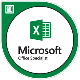 Microsoft Office Specialist: Excel Associate (Office 2019) issued badge.