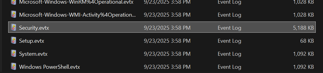 winevt security log