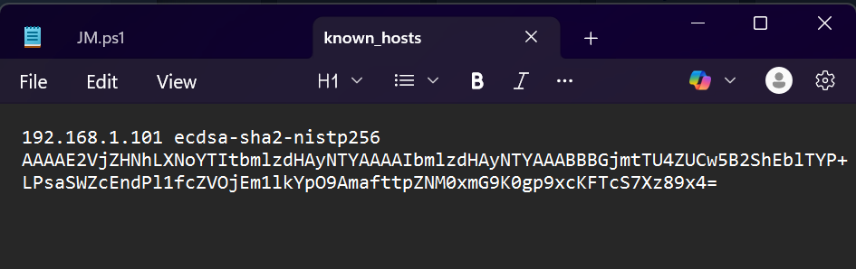 Known Hosts file