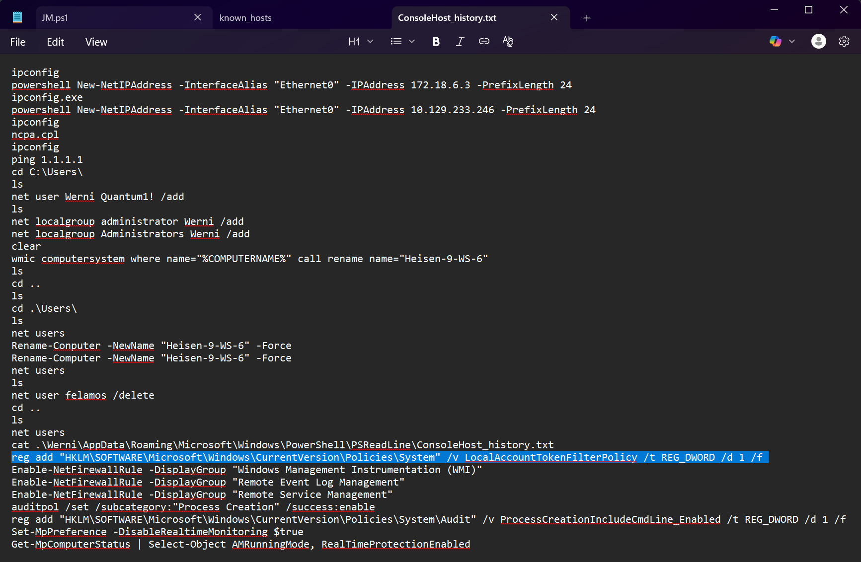 Configuring event logs
