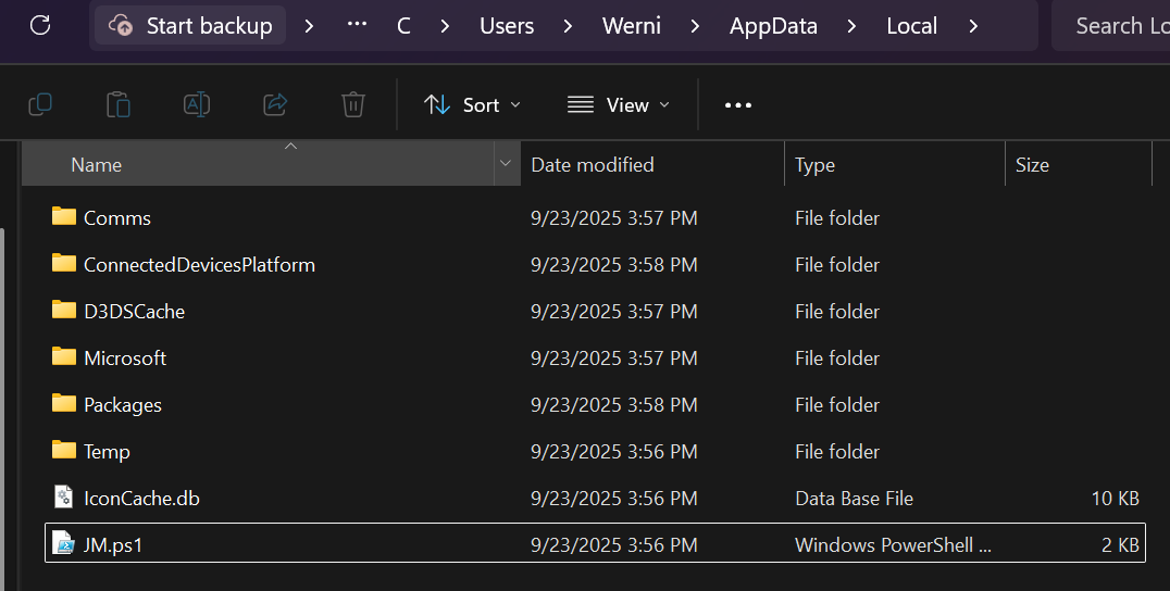 Powershell script file