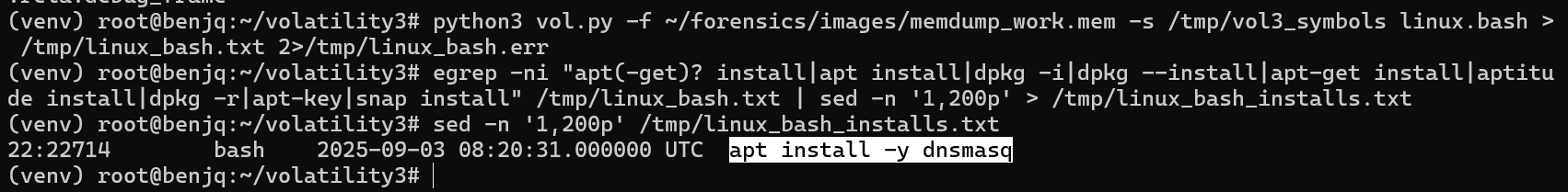 dnsmasq installation